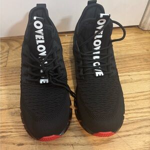 Kapsen Black running Sneakers with Love Detail size 40/ us 9 NWOT